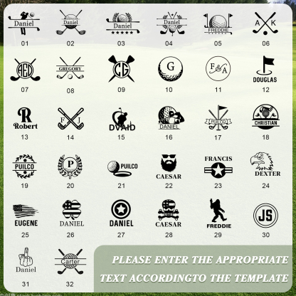 Personalized Wooden Golf Stamp Custom Golf Ball Marker Essential Golf Accessories Gift for Him