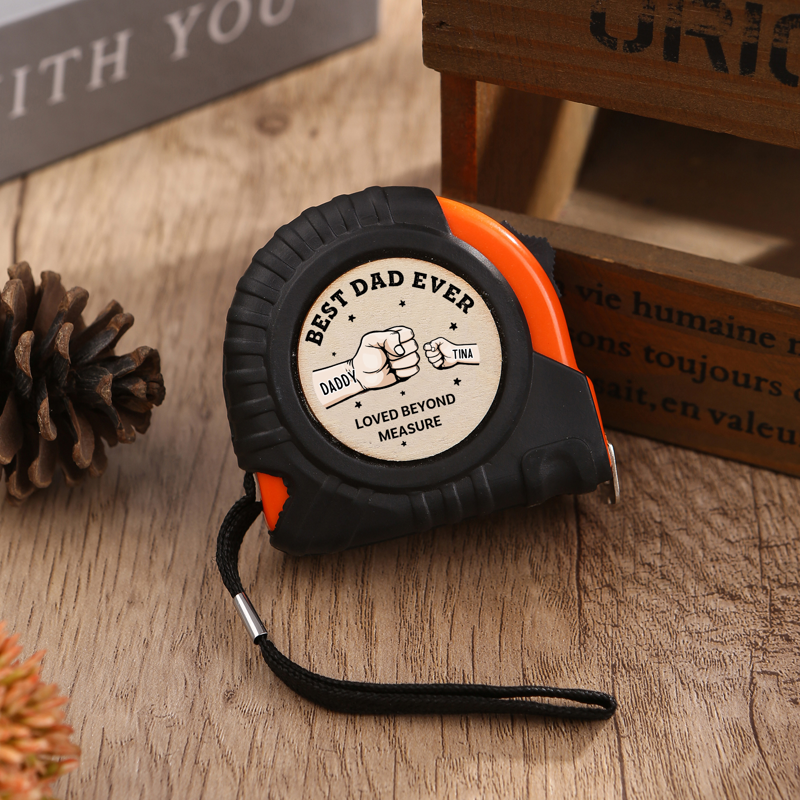 2 Names Personalized Tape Measure – Custom Father's Day Gift for Dad | Lorajewel