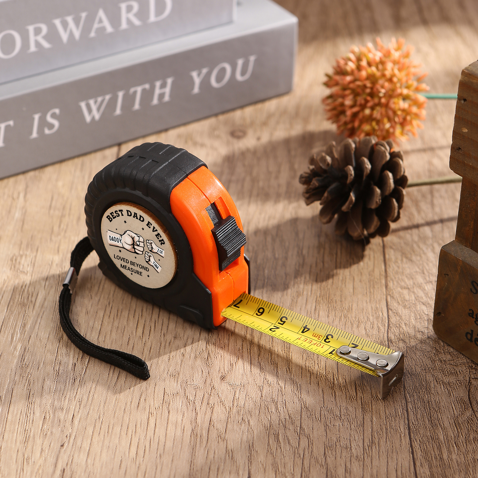 3 Names Personalized Tape Measure – Custom Father's Day Gift for Dad | Lorajewel