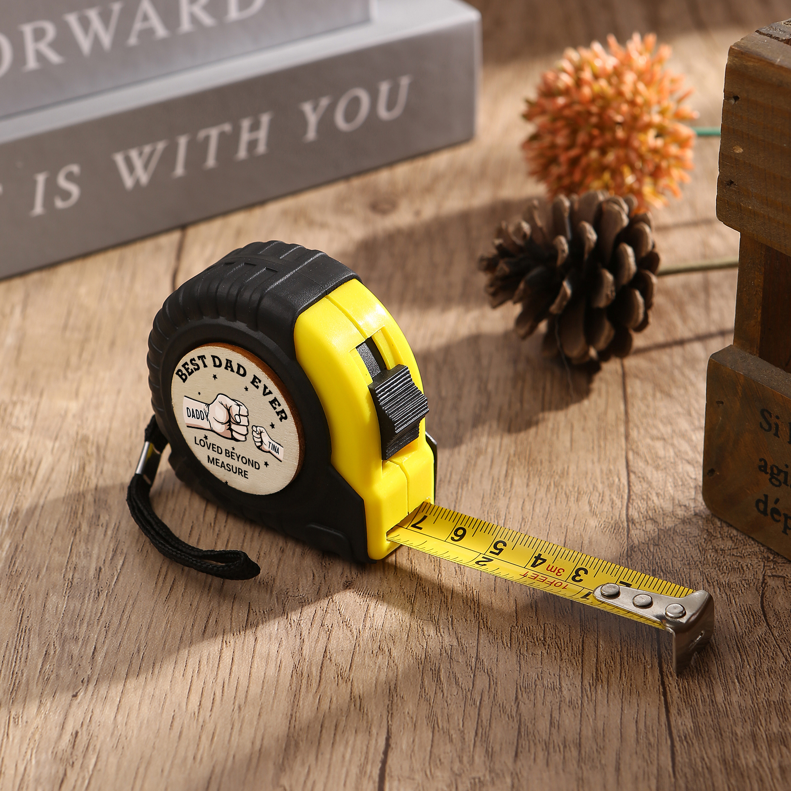 2 Names Personalized Tape Measure – Custom Father's Day Gift for Dad | Lorajewel