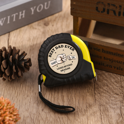 2 Names Personalized Tape Measure – Custom Father's Day Gift for Dad | Lorajewel