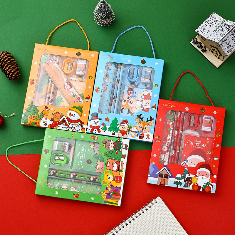 Festive Christmas Pencil Set for Kids Holiday Stationery Gift
