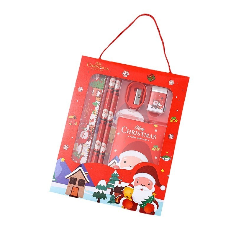 Festive Christmas Pencil Set for Kids Holiday Stationery Gift