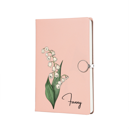 Personalized A5 Notebook Gift Set with Name and Birth Flower – Personal Stationery Present for student | Jessemade