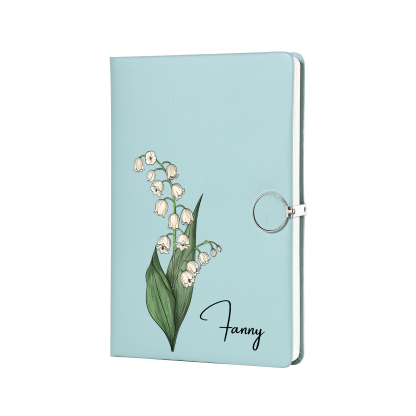 Personalized A5 Notebook Gift Set with Name and Birth Flower – Personal Stationery Present for student | Jessemade