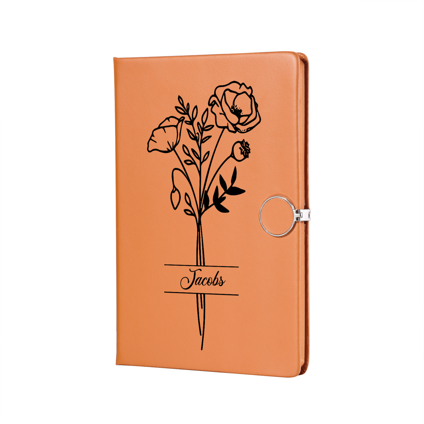 Personalized Birth Flower Notebook Gift Set with Name – Custom A5 Stationery Present for Students | Jessemade
