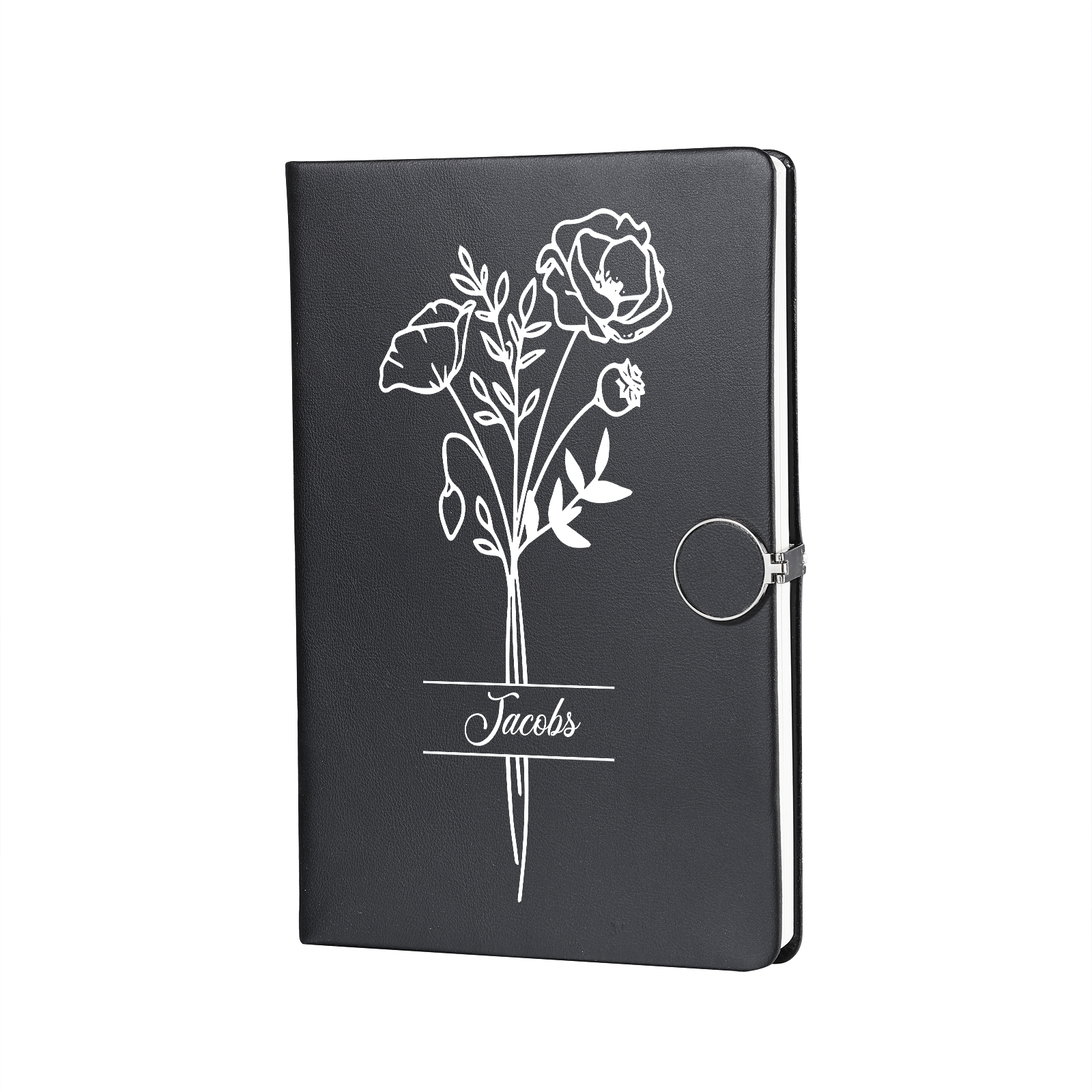 Personalized Birth Flower Notebook Gift Set with Name – Custom A5 Stationery Present for Students | Jessemade