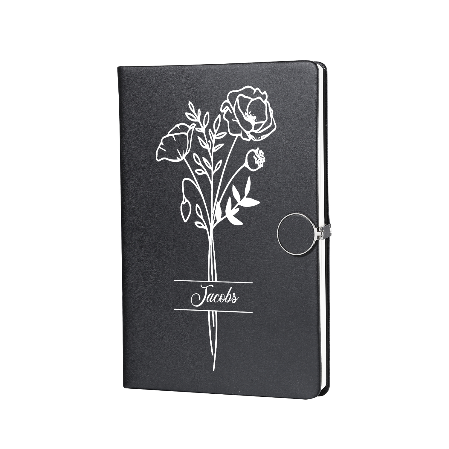 Personalized Birth Flower Notebook Gift Set with Name – Custom A5 Stationery Present for Students | Jessemade