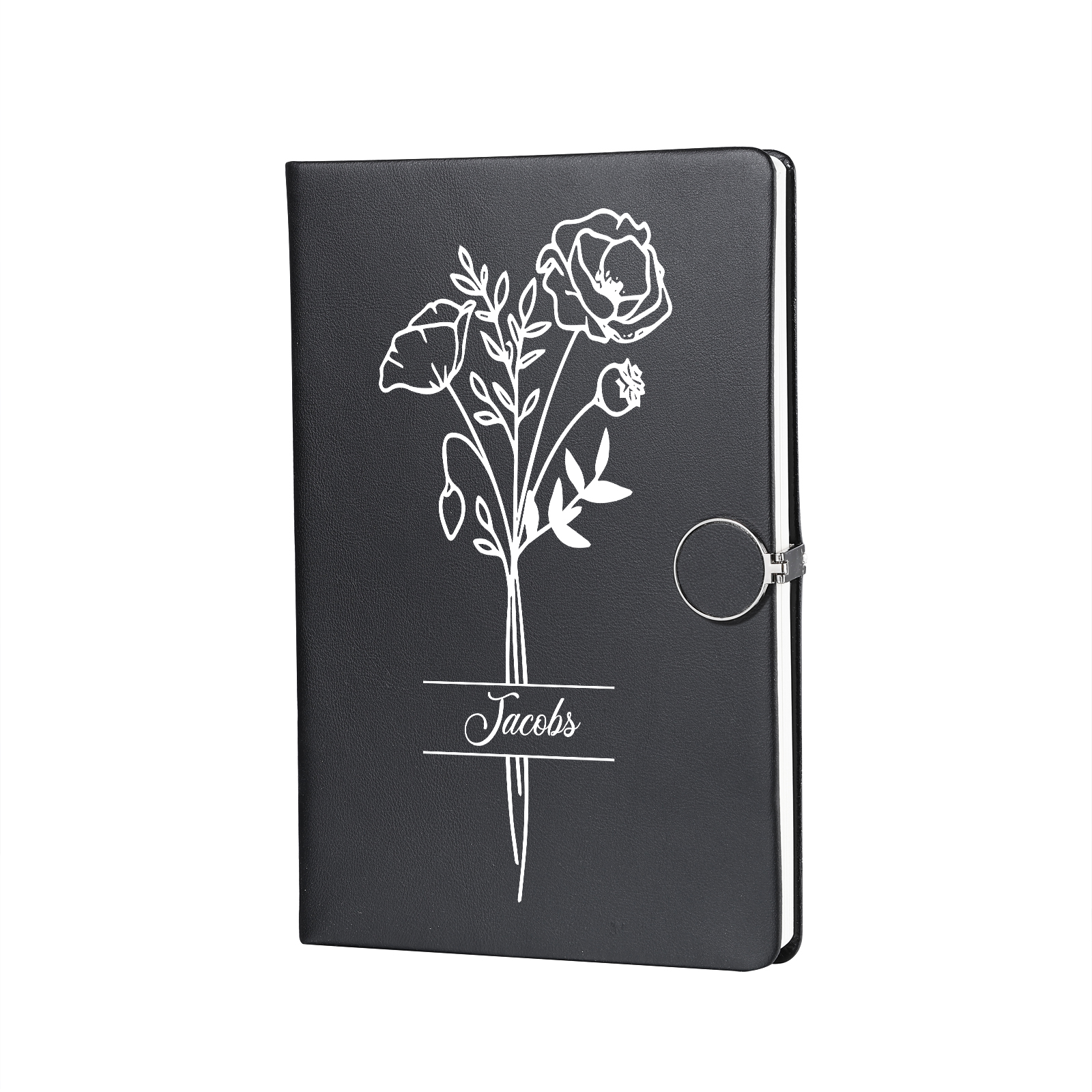 Personalized Birth Flower Notebook Gift Set with Name – Custom A5 Stationery Present for Students | Jessemade