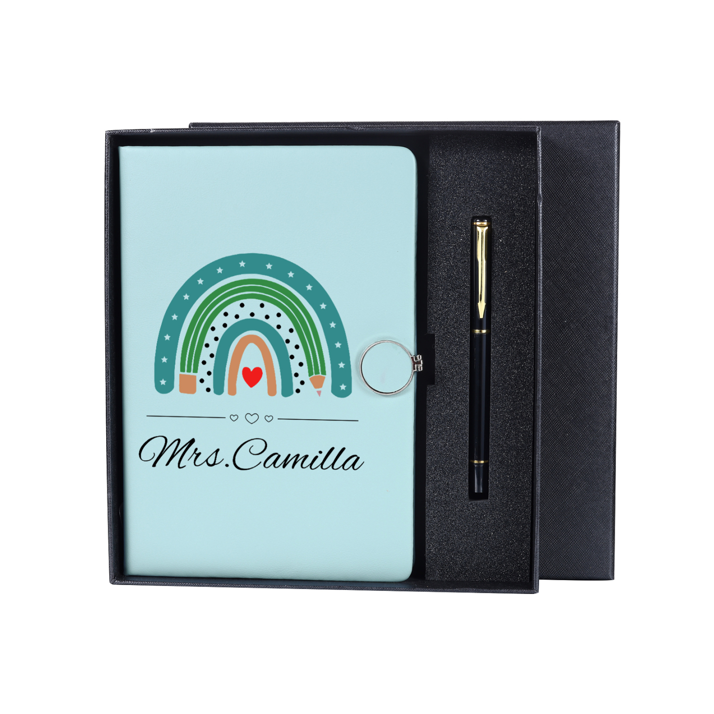 Personalized Rainbow A5 Notebook Gift Set with Name – Thoughtful Stationery Present | Jessemade