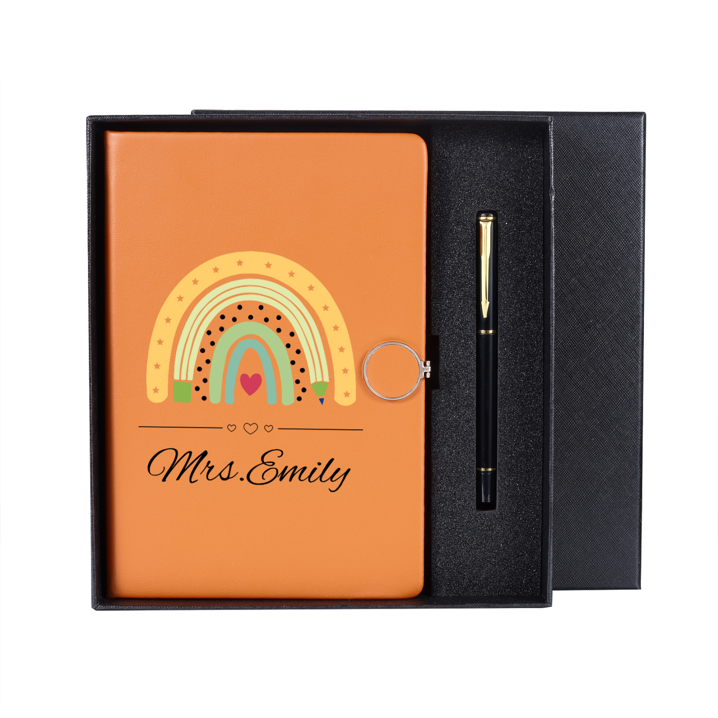Personalized Rainbow A5 Notebook Gift Set with Name – Thoughtful Stationery Present | Jessemade