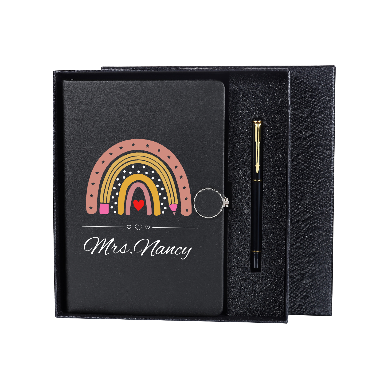Personalized Rainbow A5 Notebook Gift Set with Name – Thoughtful Stationery Present | Jessemade