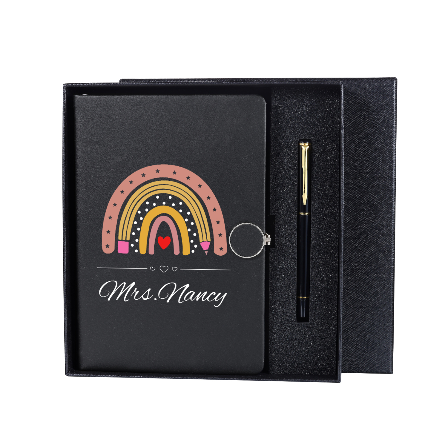 Personalized Rainbow A5 Notebook Gift Set with Name – Thoughtful Stationery Present | Jessemade
