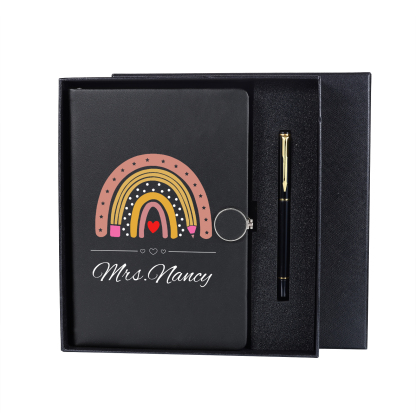 Personalized Rainbow A5 Notebook Gift Set with Name – Thoughtful Stationery Present | Jessemade