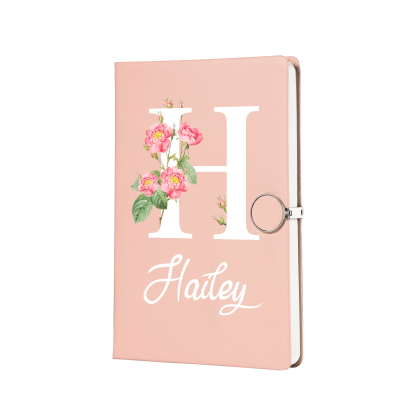Personalized Floral Initial A5 Notebook Gift Set with Name – Custom Stationery Present for Every Occasion | Jessemade