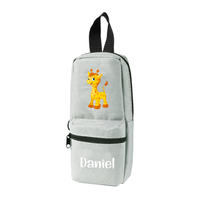 Personalized Animal Pencil Case with Custom Name & Pattern for Kids | Lorajewel