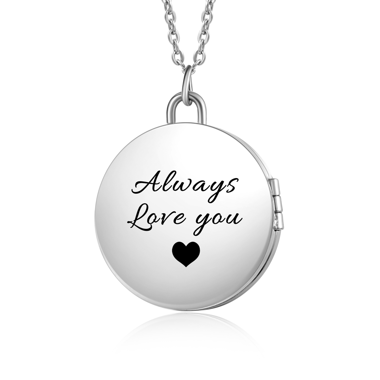 Always Love You Personalized Circle Photo Frame Necklace A Sentimental Custom Gift for Her