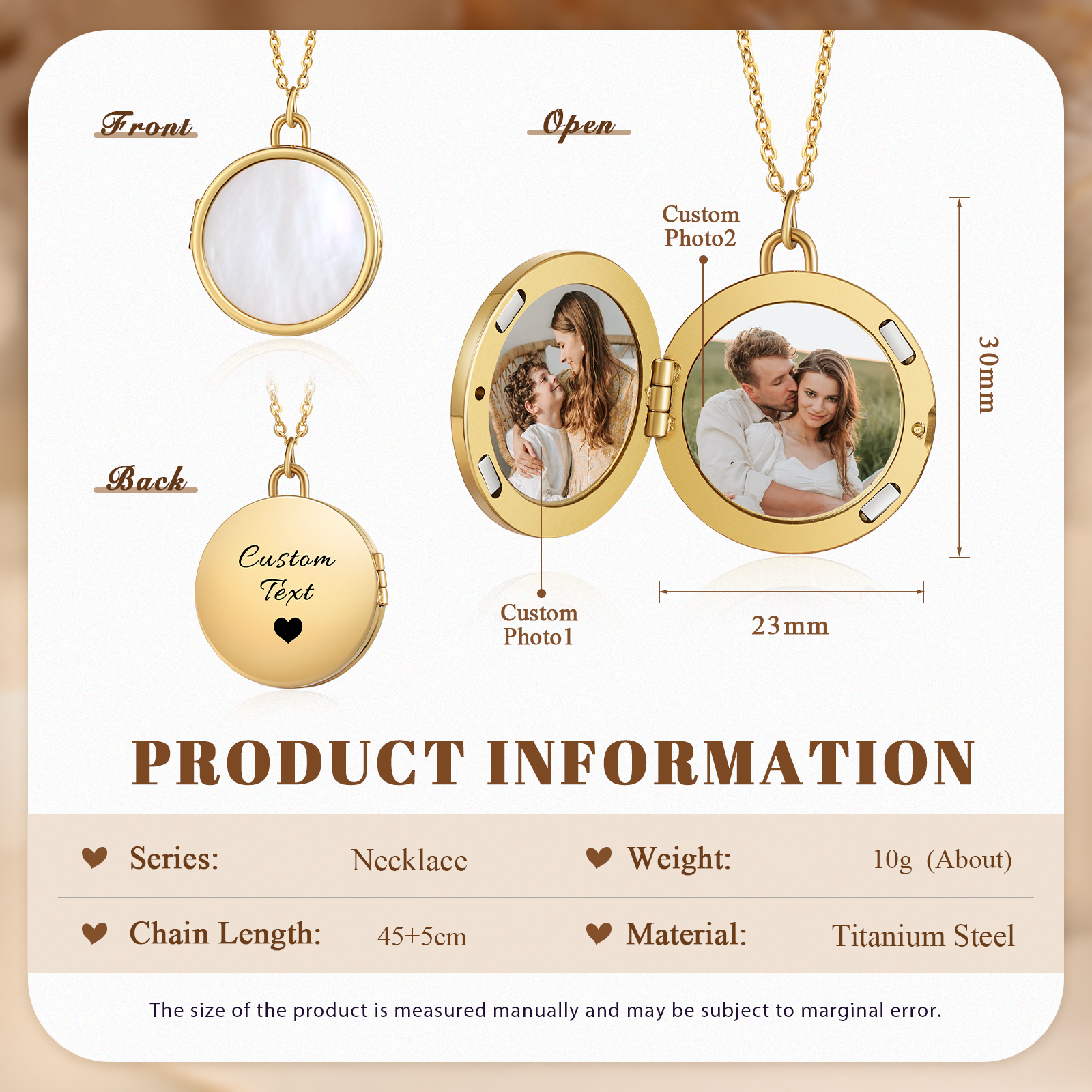 Always Love You Personalized Circle Photo Frame Necklace A Sentimental Custom Gift for Her
