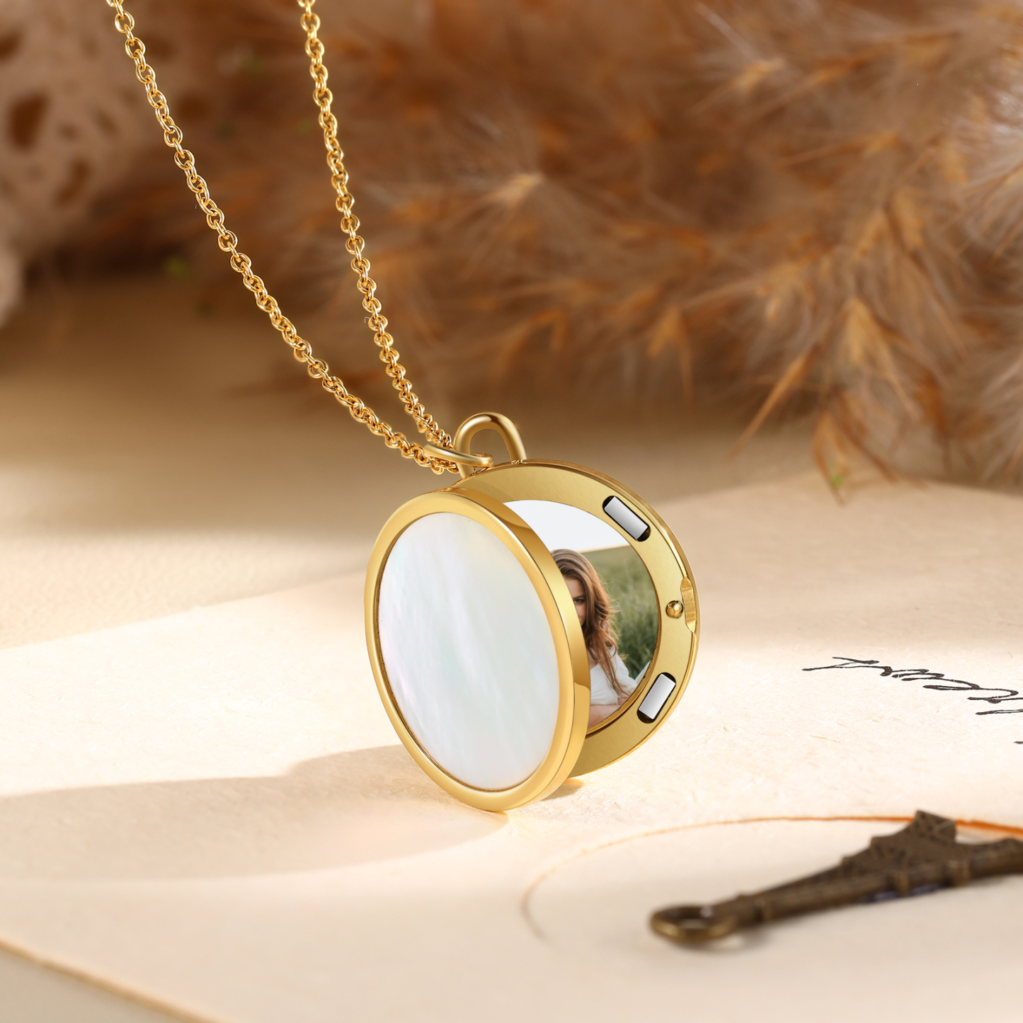 Always Love You Personalized Circle Photo Frame Necklace A Sentimental Custom Gift for Her