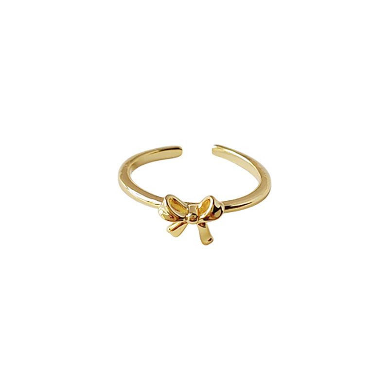 Gold Bow Adjustable Ring – Dainty Gift for Women, Girls or Loved Ones | Lorajewel