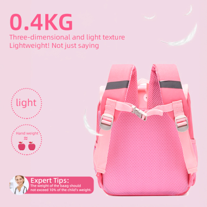 Personalized Pink Bunny Yellow Tiger Blue Dinosaur Children School Bag Embroidery Name Black Backpack Customized Schoolbag Travel Bag For Kids