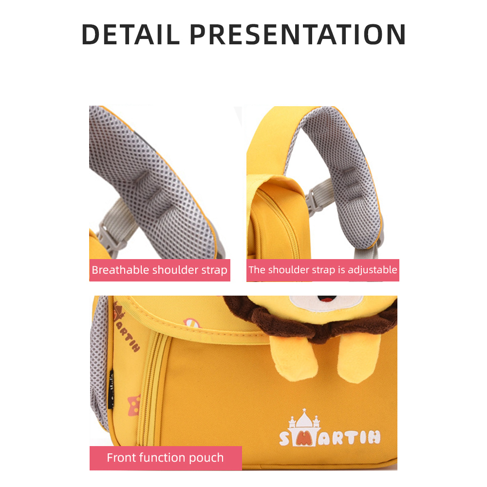 Personalized Pink Bunny Yellow Tiger Blue Dinosaur Children School Bag Embroidery Name Black Backpack Customized Schoolbag Travel Bag For Kids