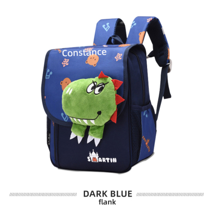 Personalized Pink Bunny Yellow Tiger Blue Dinosaur Children School Bag Embroidery Name Black Backpack Customized Schoolbag Travel Bag For Kids