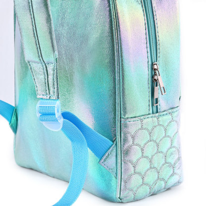 Personalized Embroidery Name Girls Holographic Quilted Pattern Fish Tail Decor Classic Backpack Gift for Kids