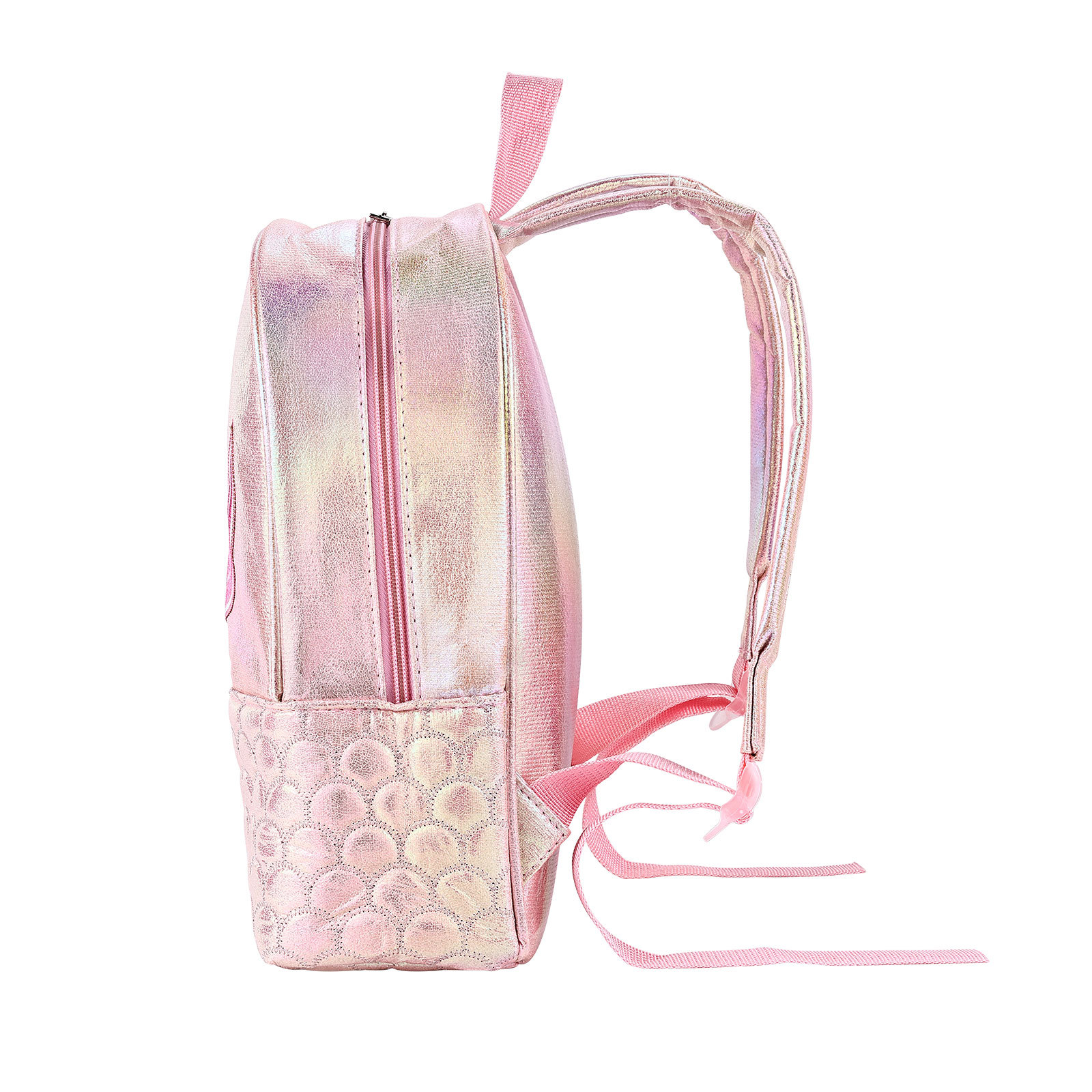 Personalized Embroidery Name Girls Holographic Quilted Pattern Fish Tail Decor Classic Backpack Gift for Kids