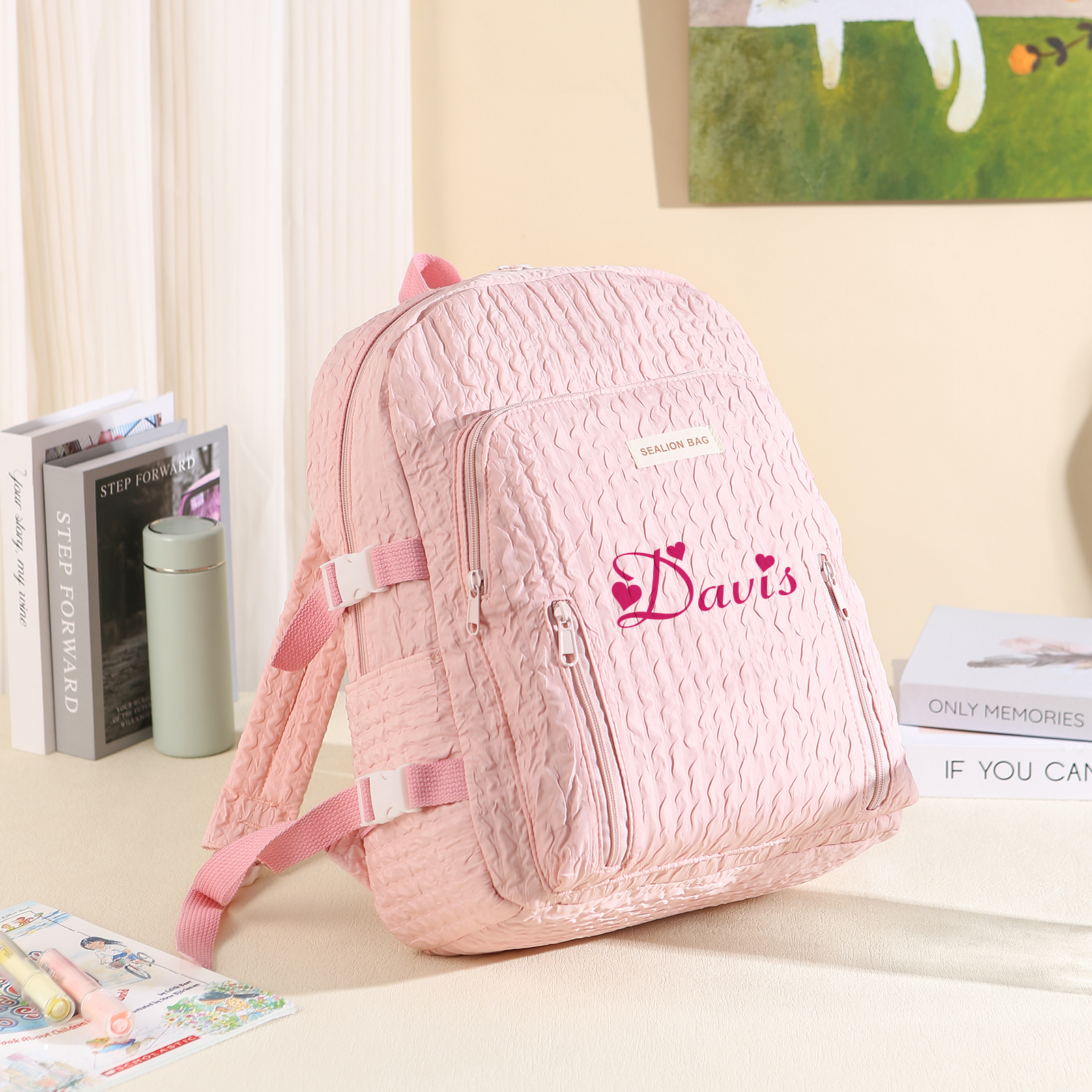Personalized School Bag with Custom Name – Back to School Gift for Kids | Lorajewel
