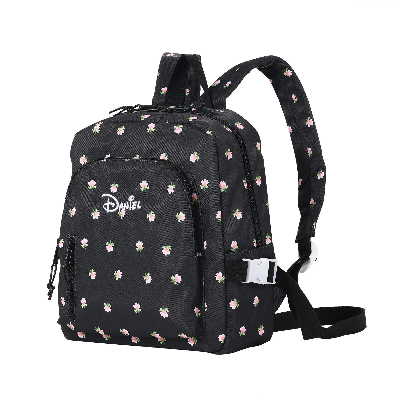 Personalized Kids School Bag with Name & Flowers – Back to School Gift | Lorajewel