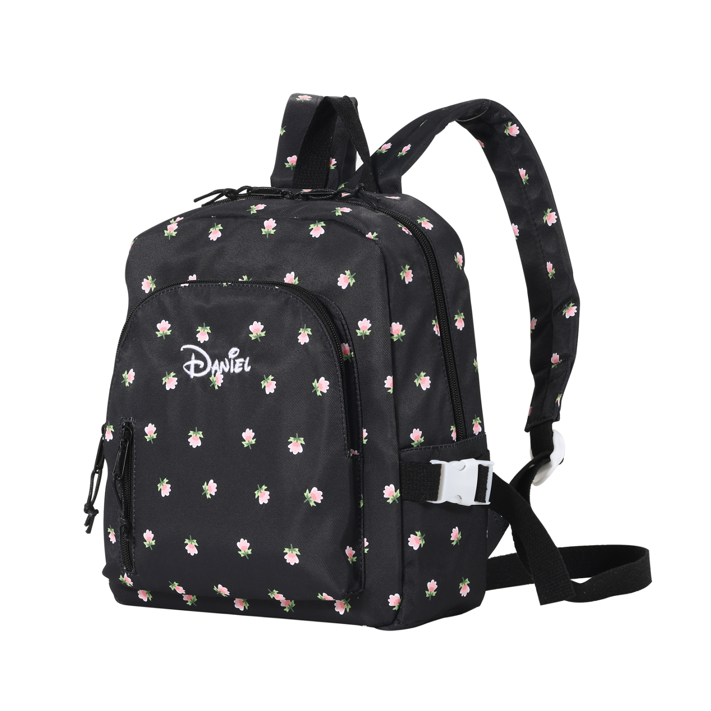 Personalized Kids School Bag with Name & Flowers – Back to School Gift | Lorajewel