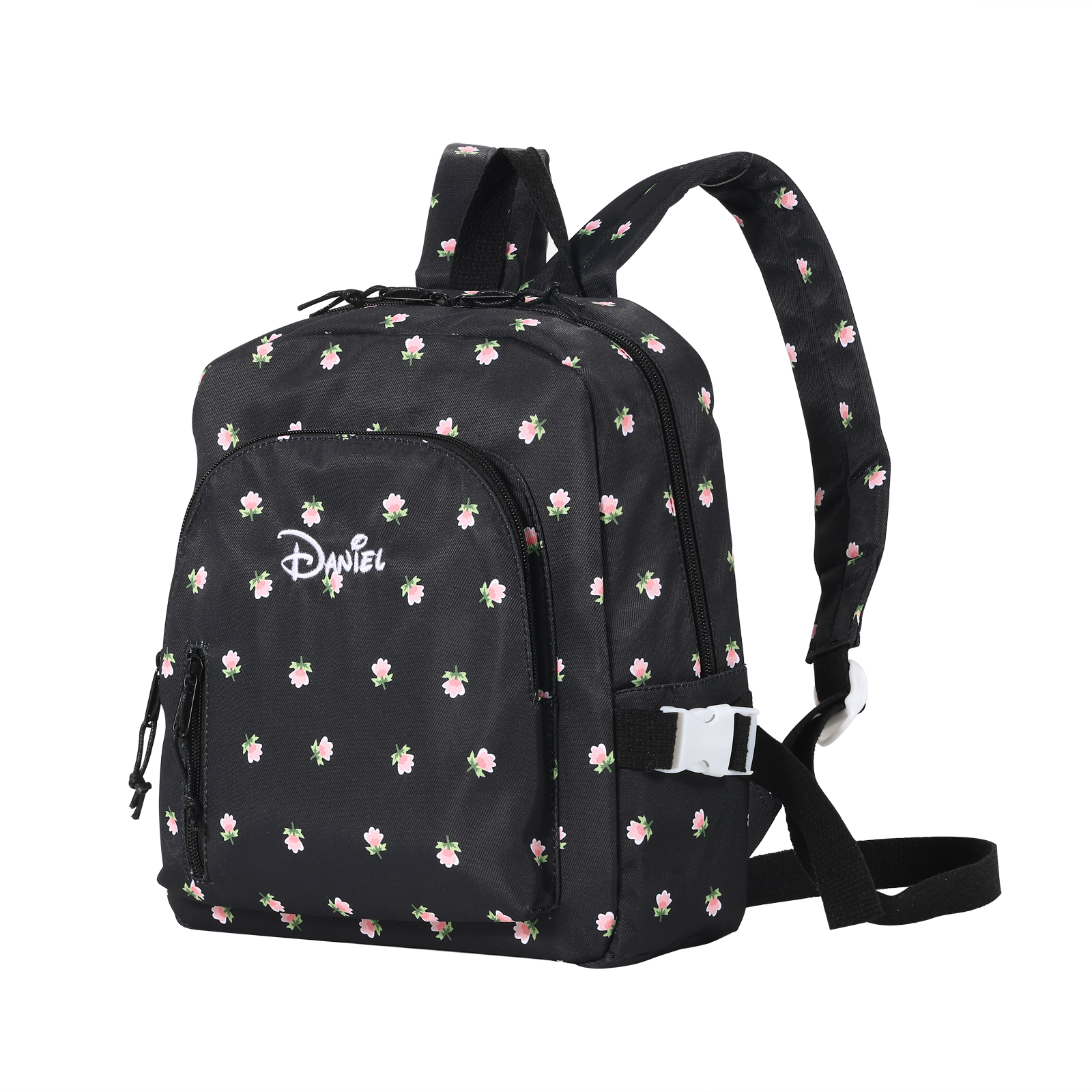 Personalized Kids School Bag with Name & Flowers – Back to School Gift | Lorajewel