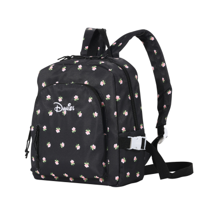 Personalized Kids School Bag with Name & Flowers – Back to School Gift | Lorajewel
