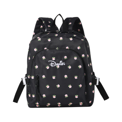Personalized Kids School Bag with Name & Flowers – Back to School Gift | Lorajewel