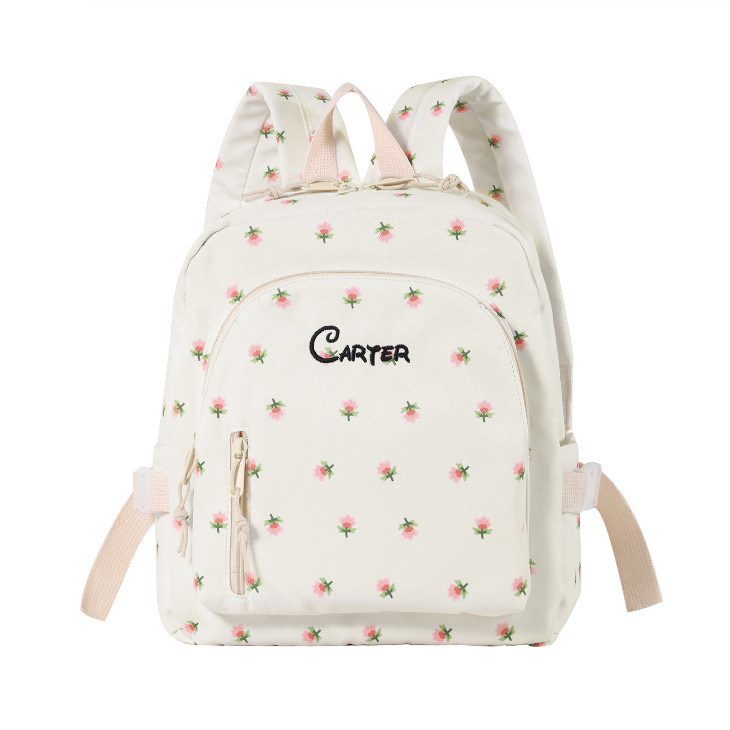 Personalized Kids School Bag with Name & Flowers – Back to School Gift | Lorajewel