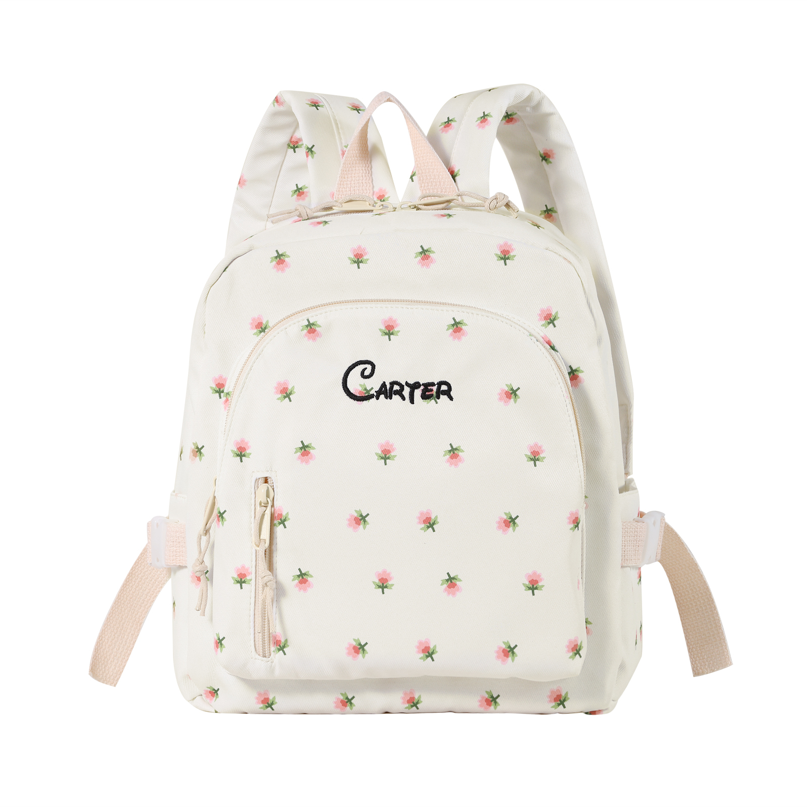 Personalized Kids School Bag with Name & Flowers – Back to School Gift | Lorajewel