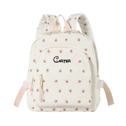 Personalized Kids School Bag with Name & Flowers – Back to School Gift | Lorajewel