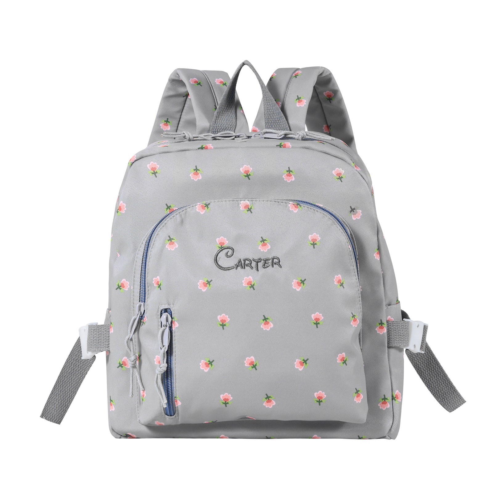 Personalized Kids School Bag with Name & Flowers – Back to School Gift | Lorajewel