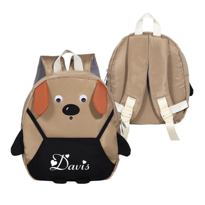 Personalized Kids Dog Backpack with Custom Name – Back to School Gift | Lorajewel