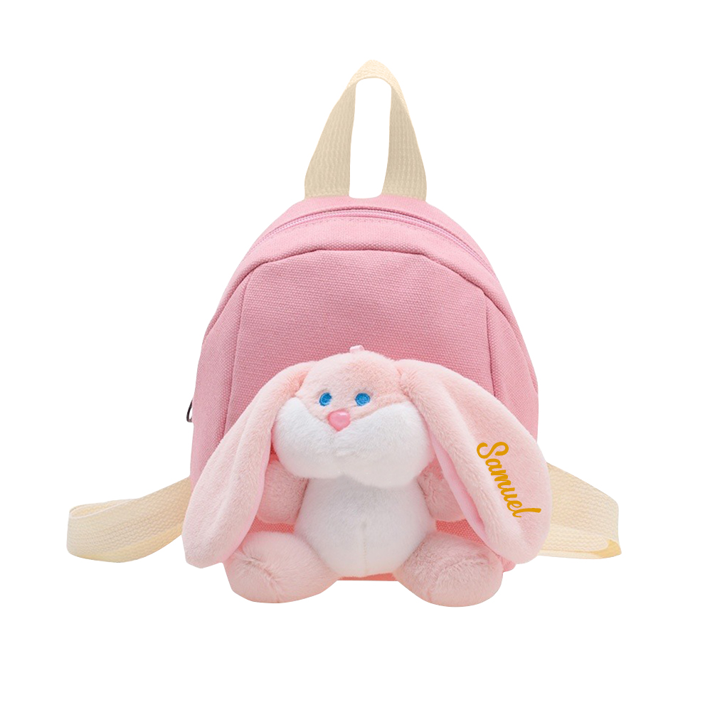 Personalized Bunny School Bag with Custom Name - Back to School Gift | Lorajewel