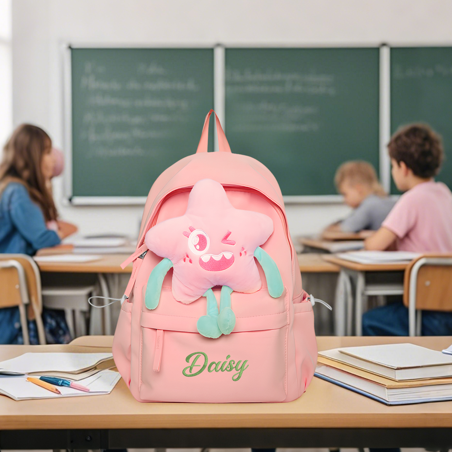 Personalized Star Backpack with 1 Custom Name and Colour, 5 Colours | Jessemade