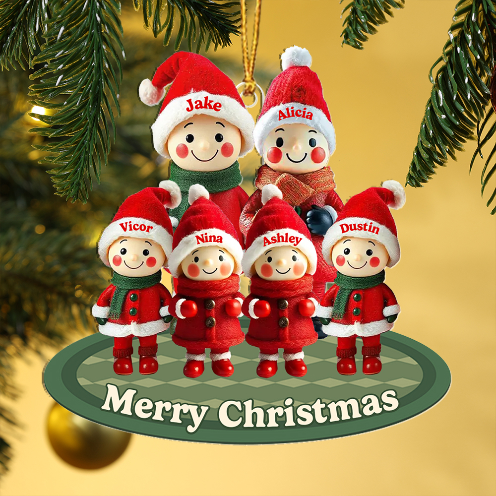 Personalized Santa Family Tree Ornament With 10 Names