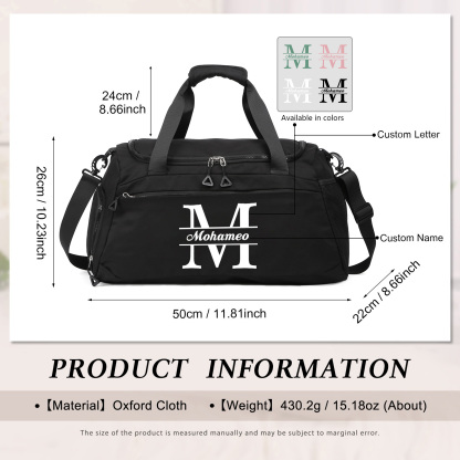Personalized Travel Bag with Custom Name Perfect Gift for Men & Women