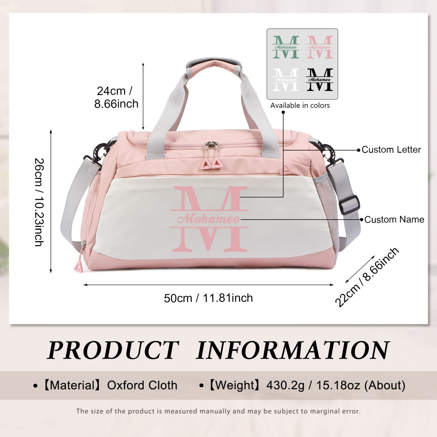 Personalized Travel Bag with Custom Name Perfect Gift for Men & Women