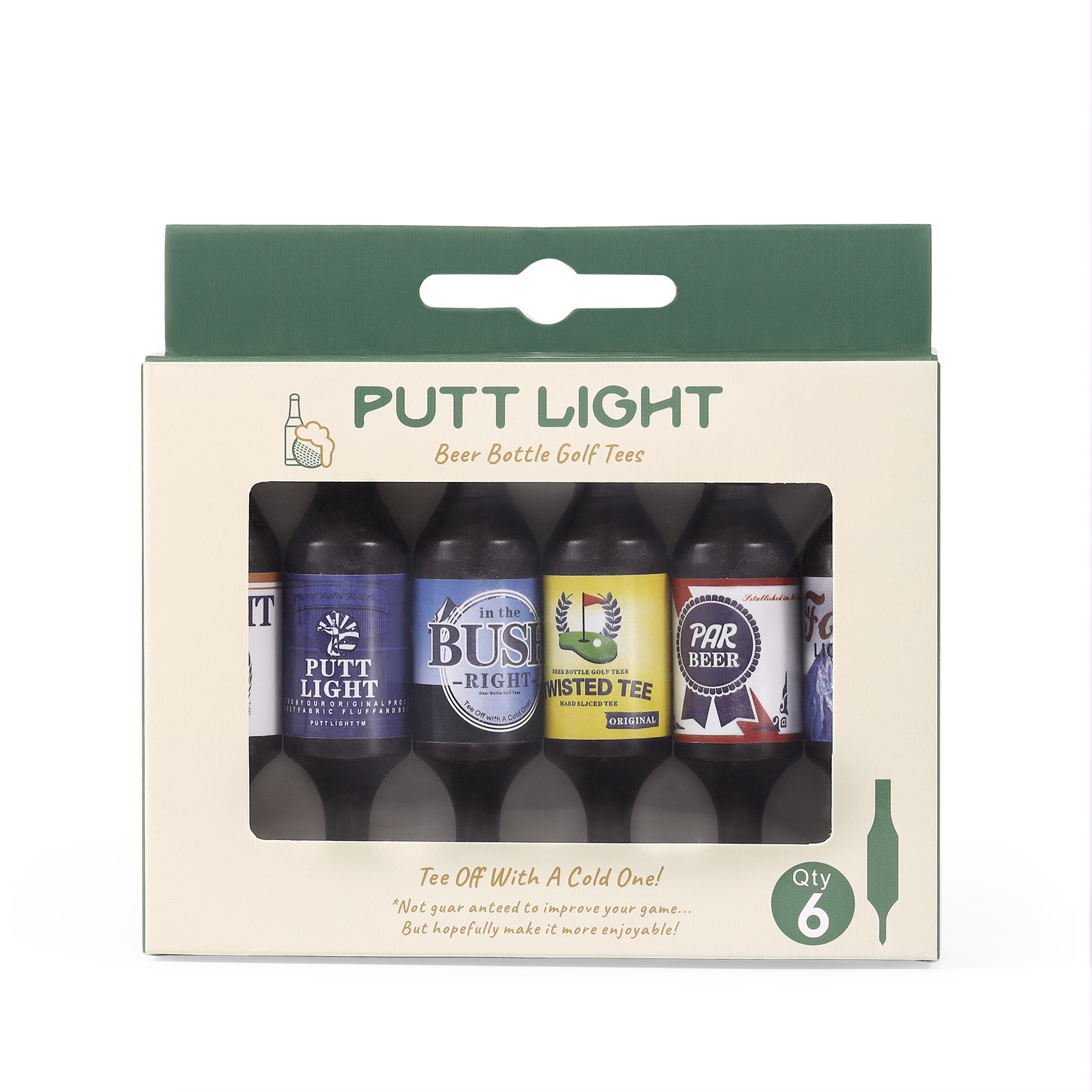 Virtually Unbreakable Golf Tees Recyclable Plastic Golf Tee 6 Pack Gift for Him