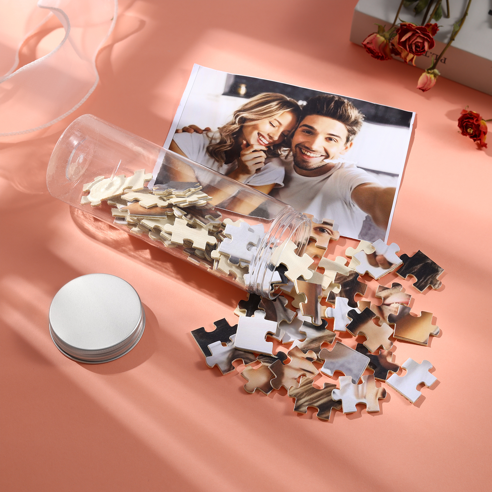 Personalized Canned Custom Photo Puzzle Custom 1 Photo 70 or 120 Pieces Gift for Her | Lorajewel