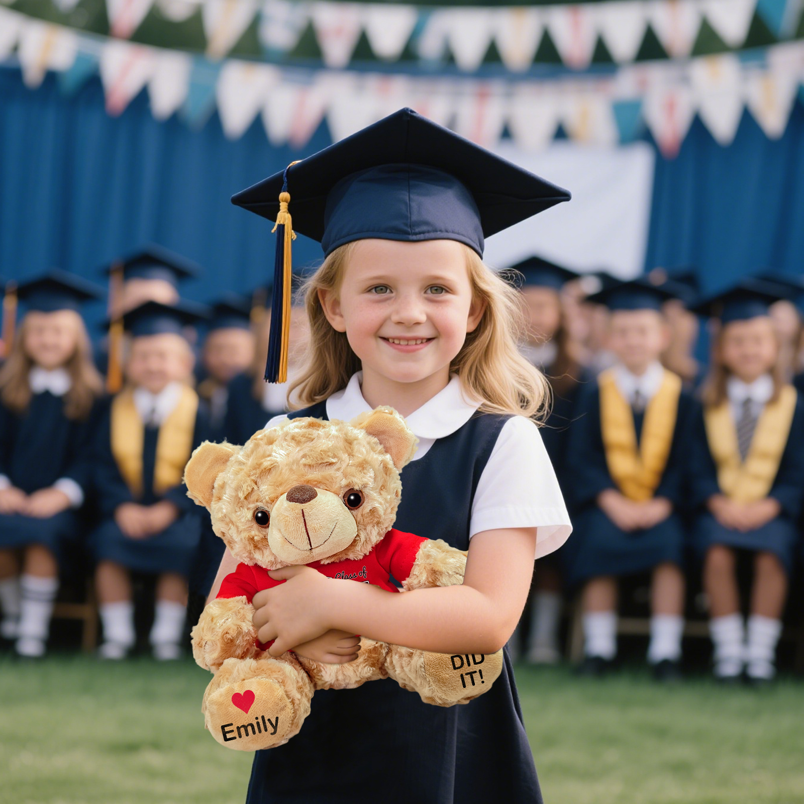 Personalized Graduation Teddy Bear - Custom Gift with Name & Year | Lorajewel