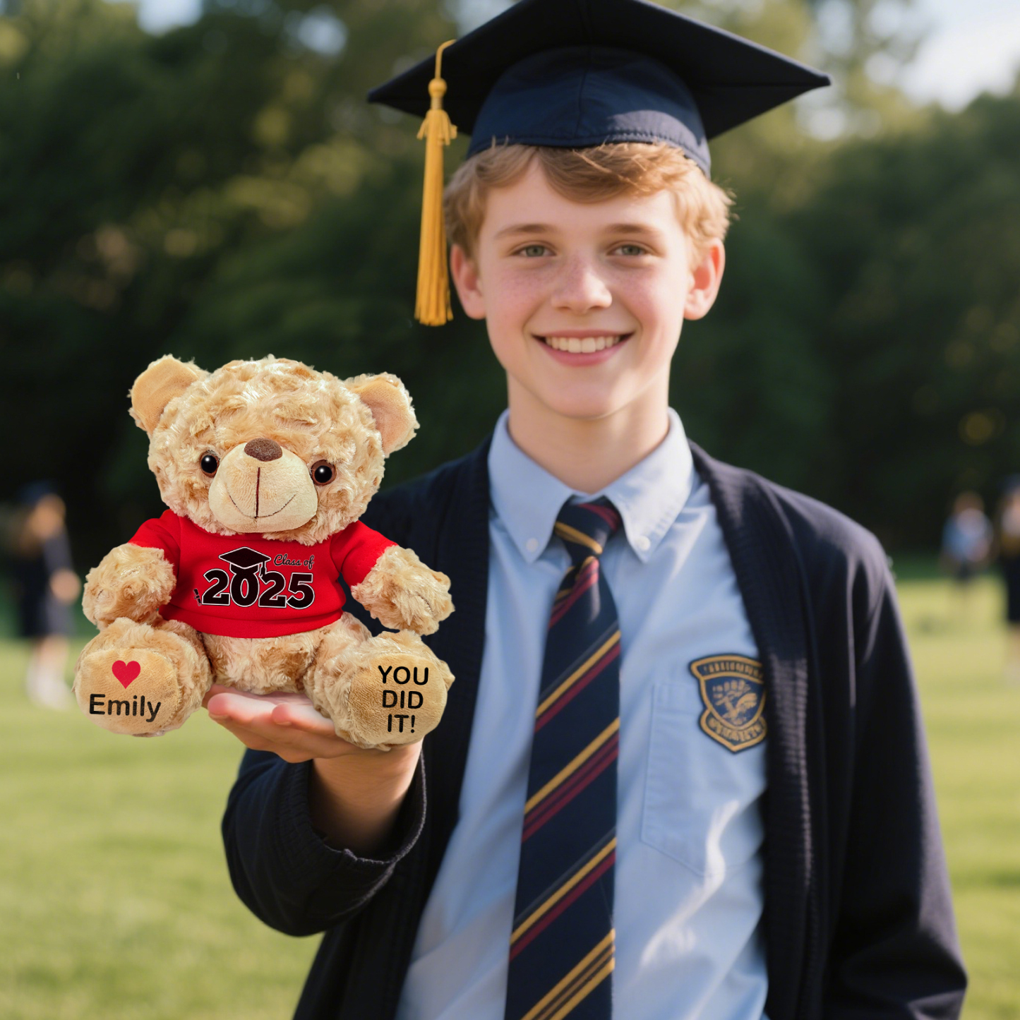 Personalized Graduation Teddy Bear - Custom Gift with Name & Year | Lorajewel