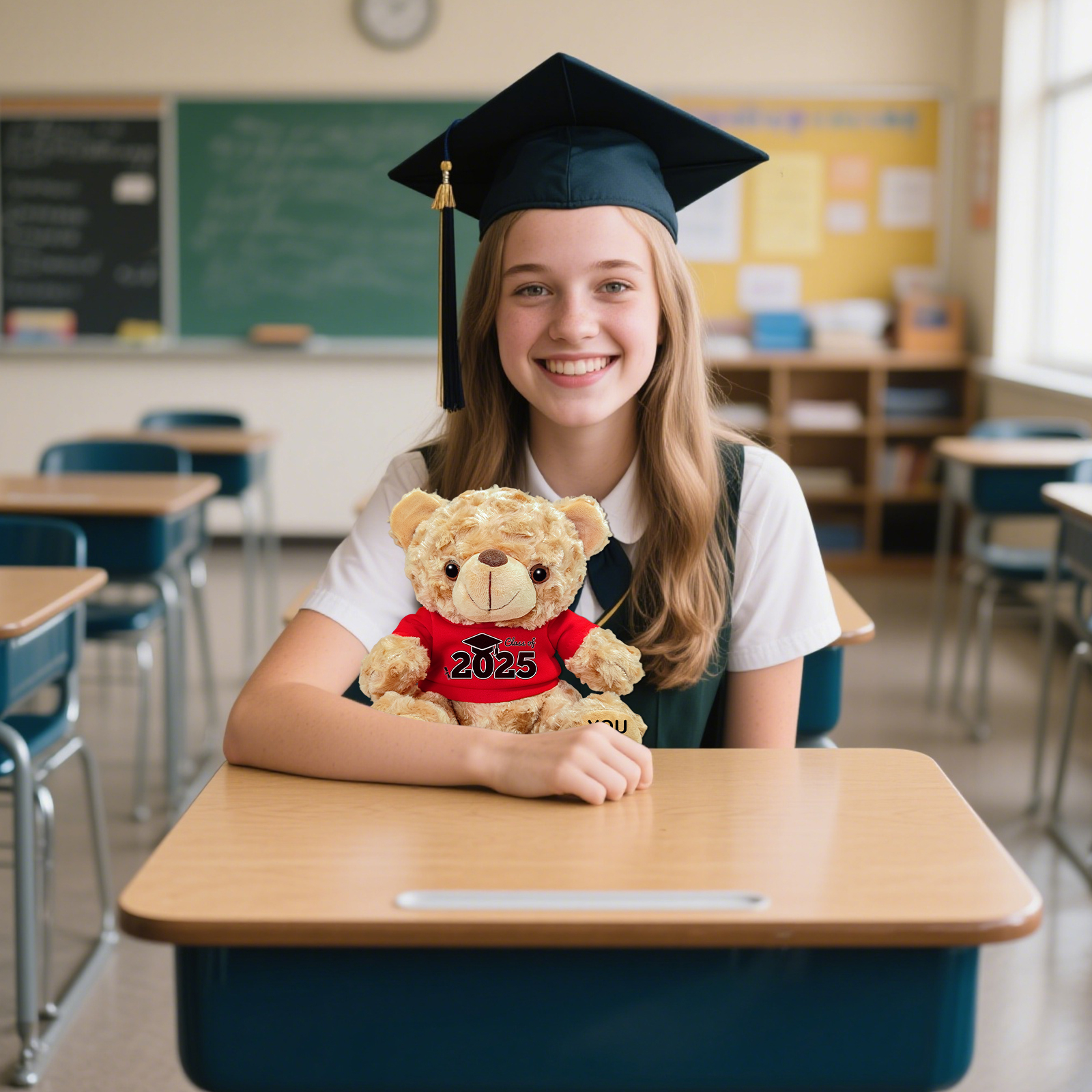 Personalized Graduation Teddy Bear - Custom Gift with Name & Year | Lorajewel